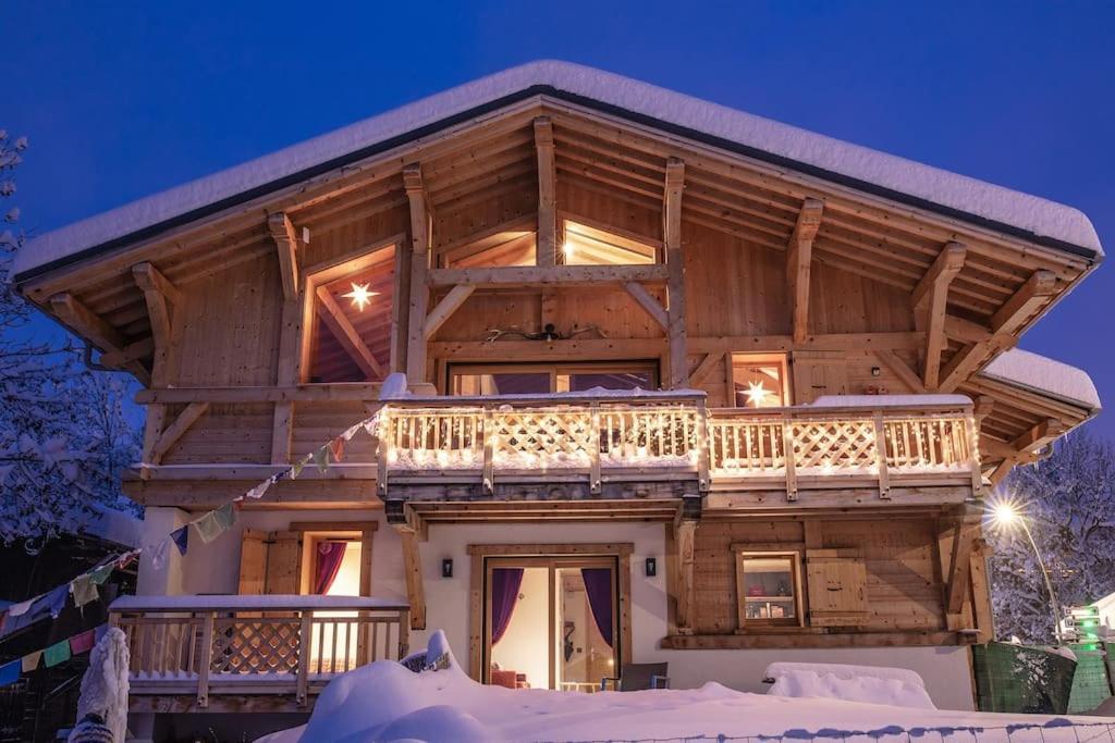 Charmant Appartement Dans Chalet, Coeur De Megeve Exterior photo